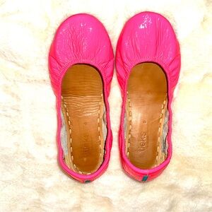 TIEKS Pop Pink Neon Patent Leather Limited Edition Ballet Flats